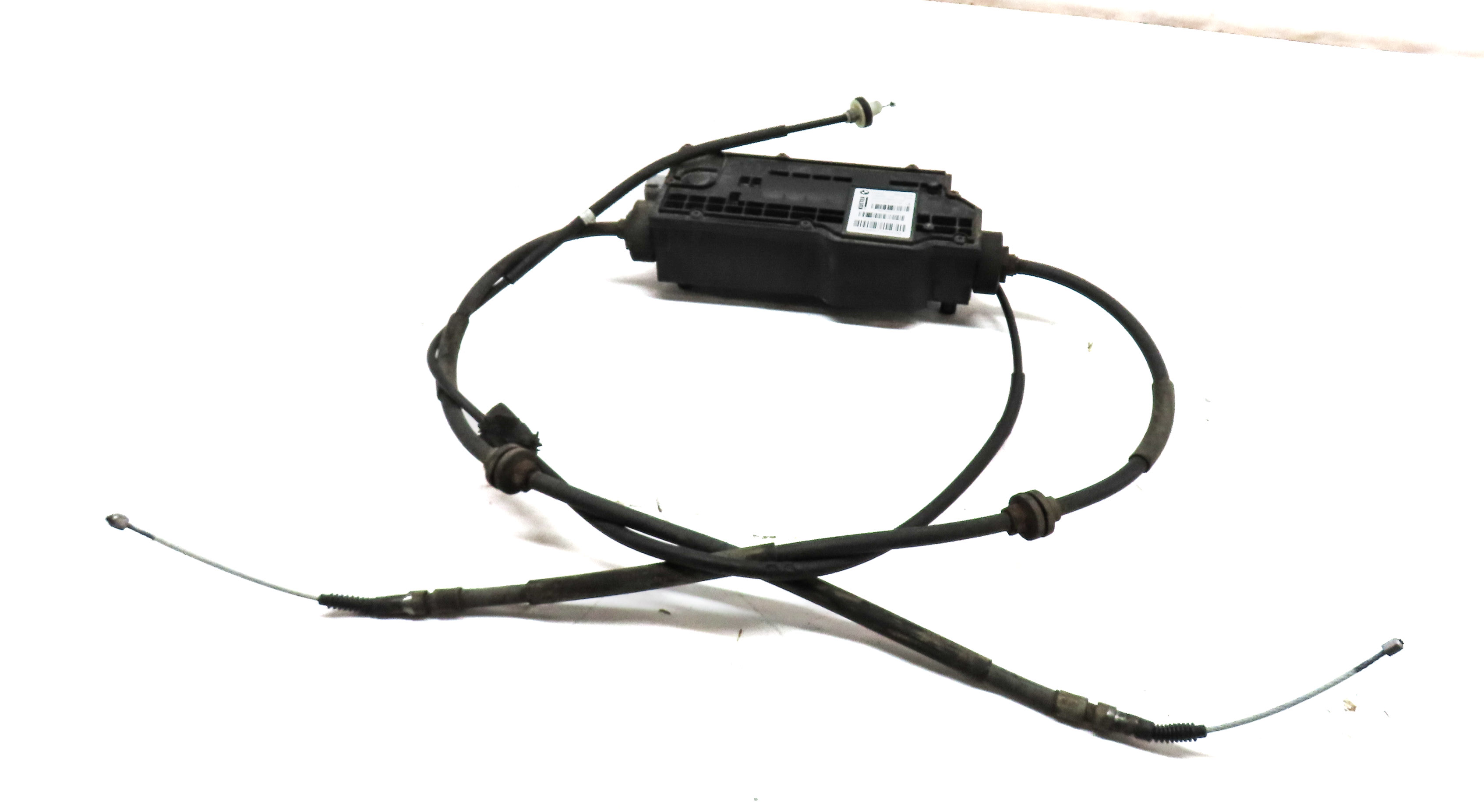 2011 BMW X5 (E70) ELECTRONIC EMERGENCY PARK PARKING BRAKE ACTUATOR w/CABLES — exact item pictured